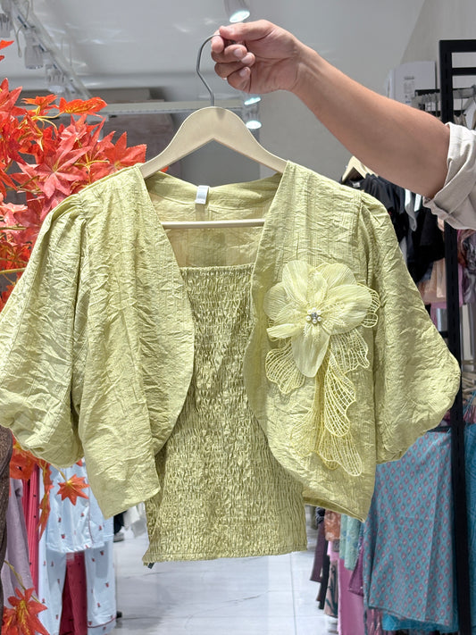 Partywear top with inner