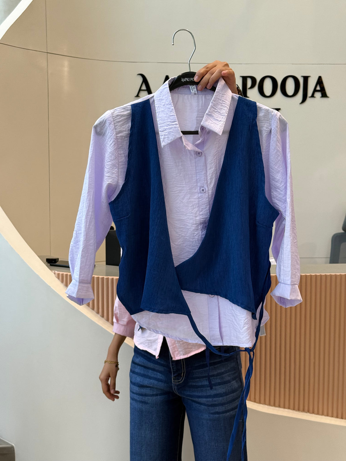 Cobalt Chic Layer shirt ￼