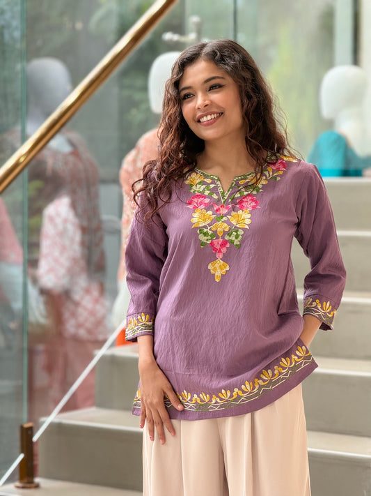 Embroidered top