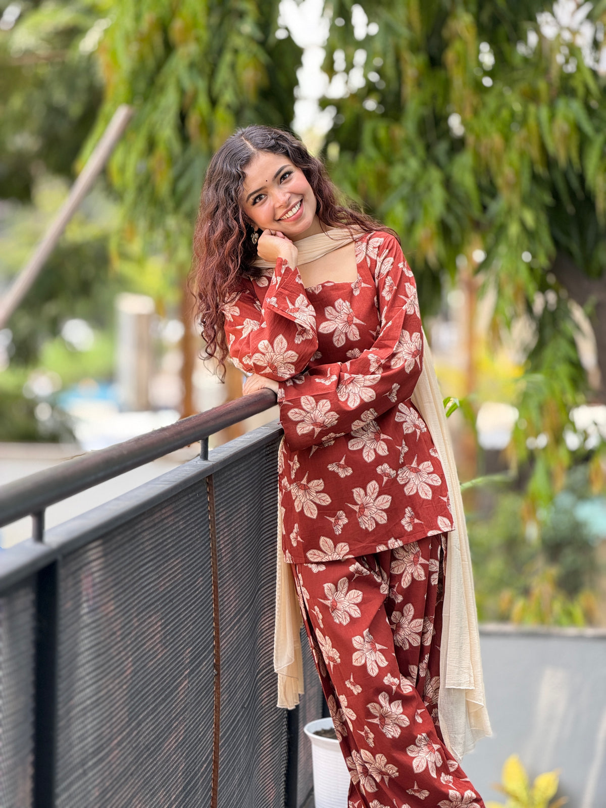 3 piece cotton farsi suit set