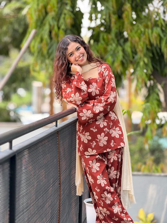 3 piece cotton farsi suit set