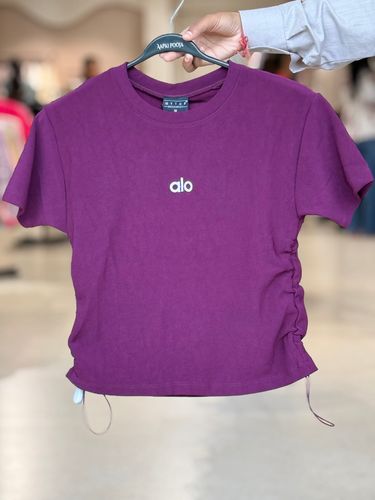 Side Ruched Active Crop Top