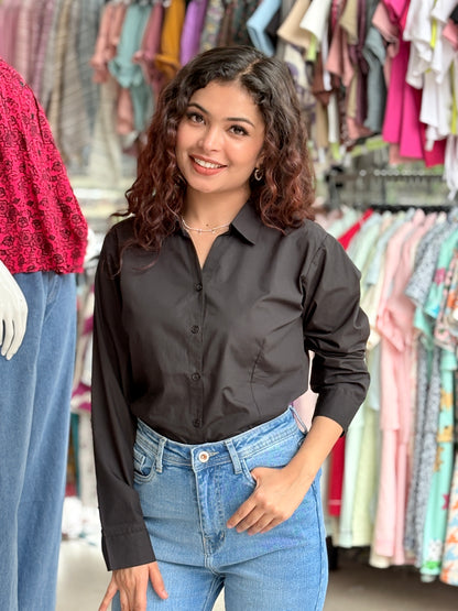 Classic White Cotton Shirt for Women | Smart Casual Everyday Wear
