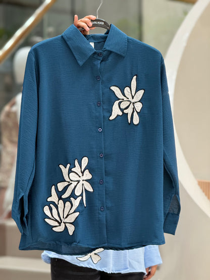 Embroidered partywear shirt