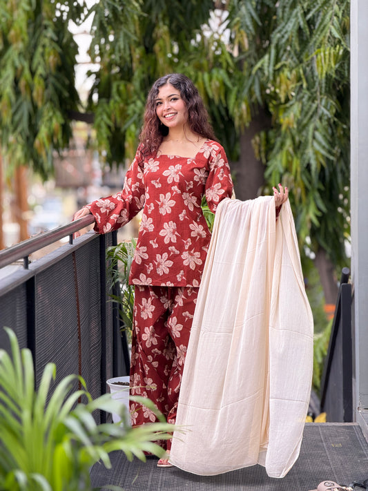 3 piece cotton farsi suit set