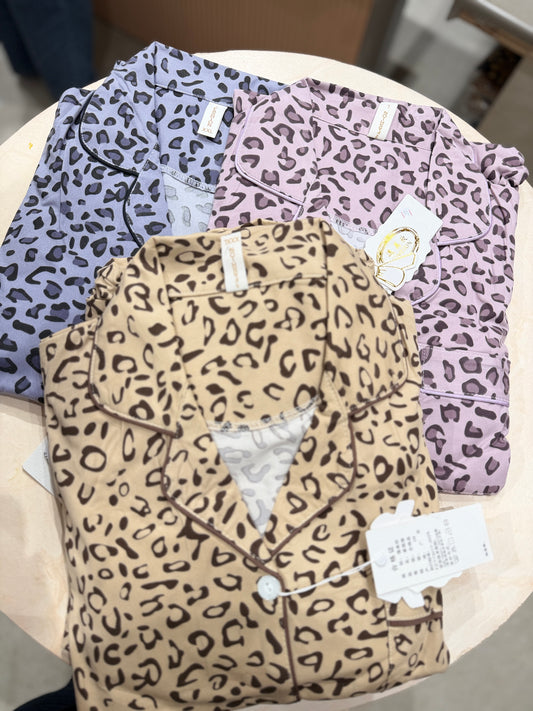 Animal print 2 piece night suit set