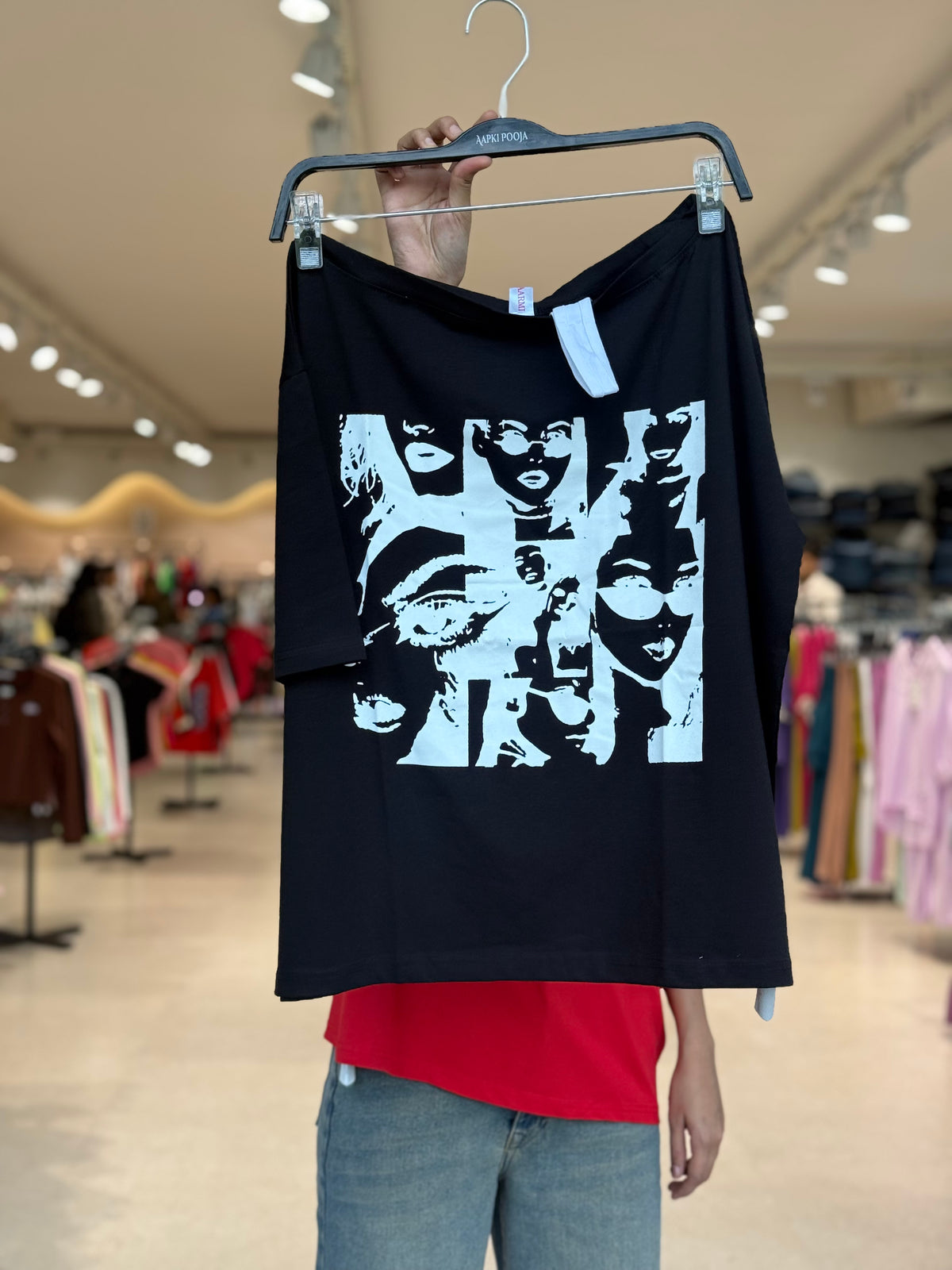 one side down shoulder everyday T-shirt