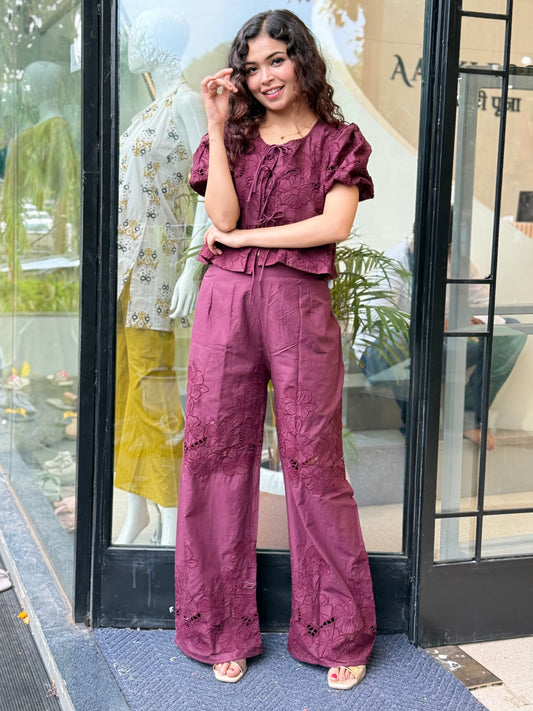 Embroidered co-ord set
