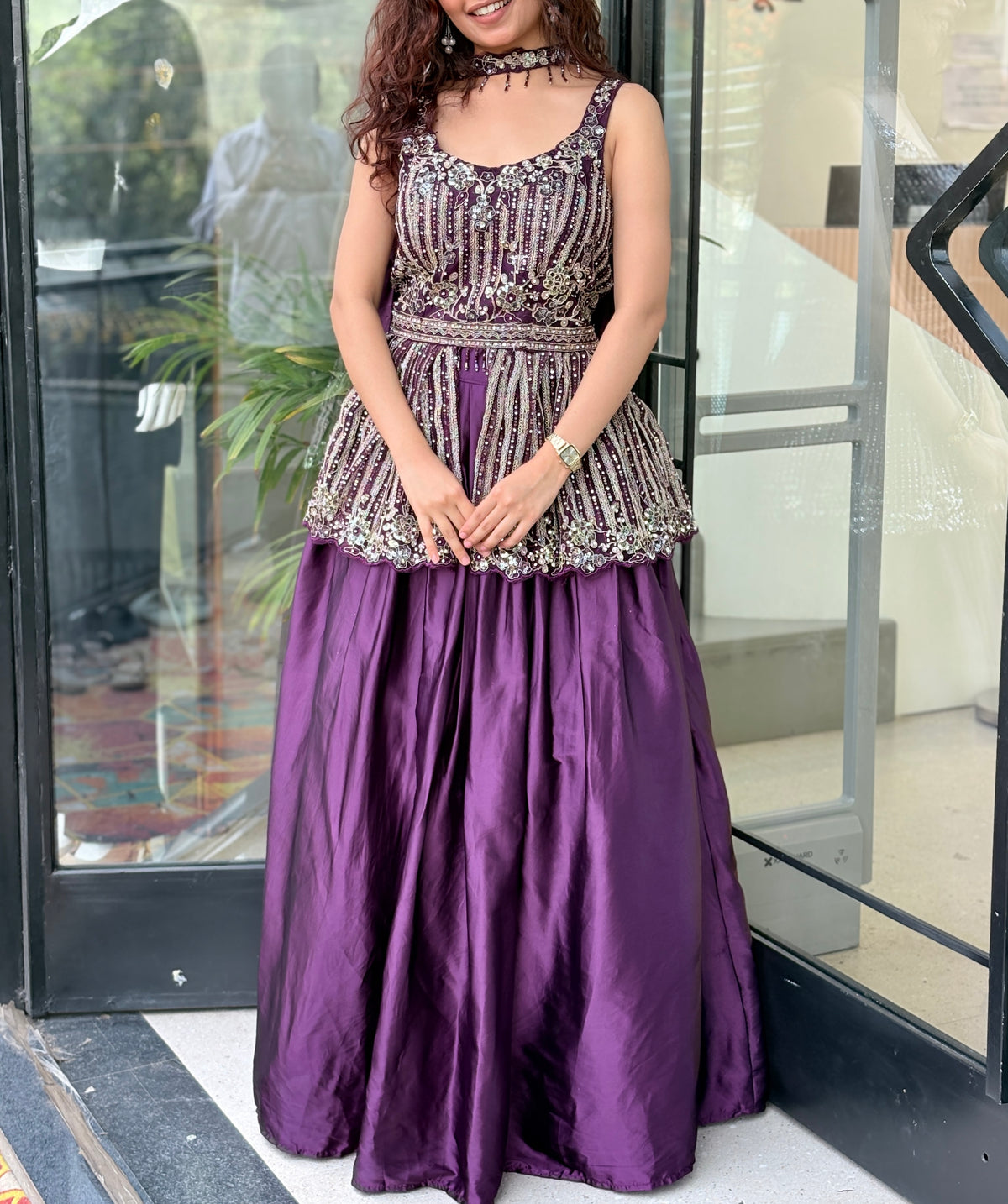 Purple Majesty Partywear Lehenga