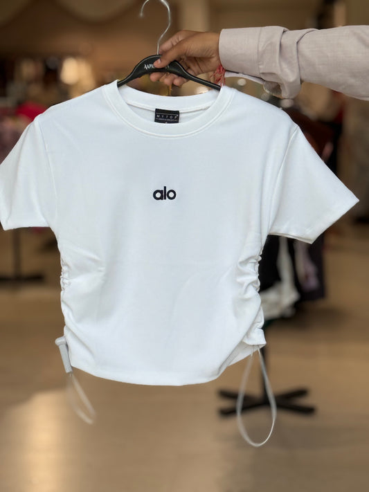 Side Ruched Active Crop Top