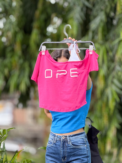 Padded one sided crop top