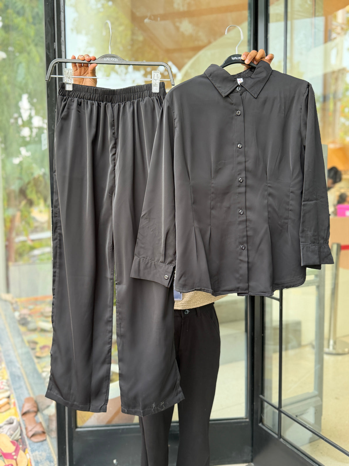 Co-ord set shirt with back dori