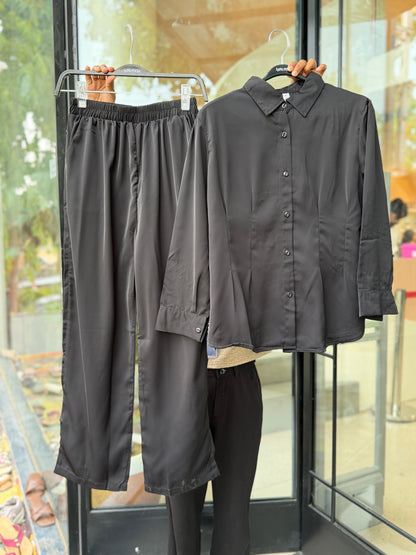 Co-ord set shirt with back dori
