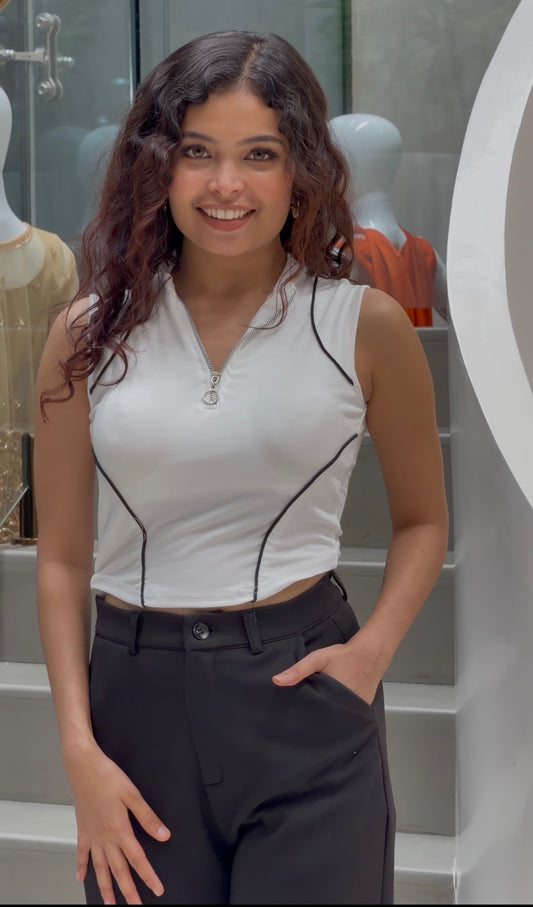 Padded sleeveless top