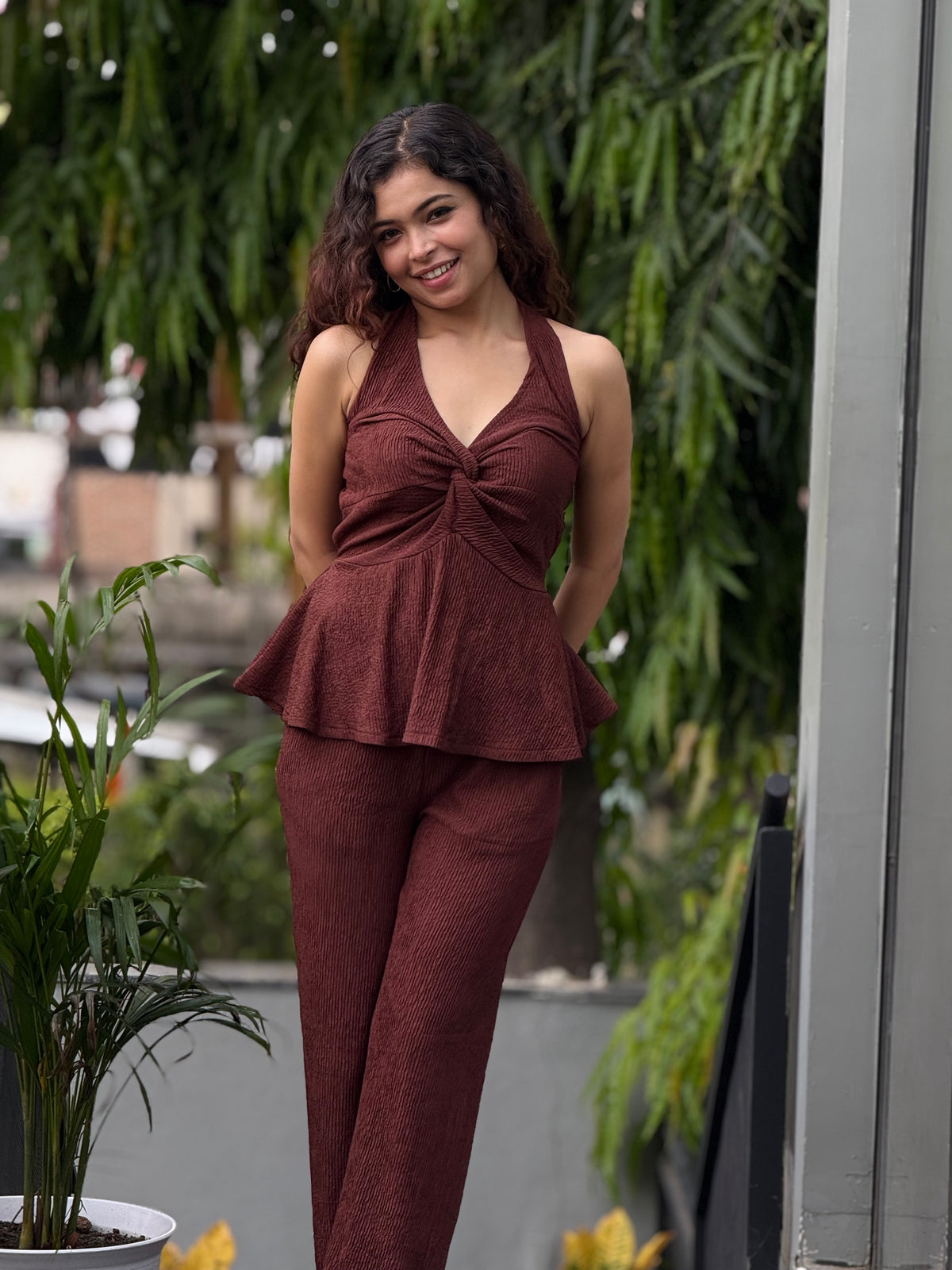 halter neck co-ord set