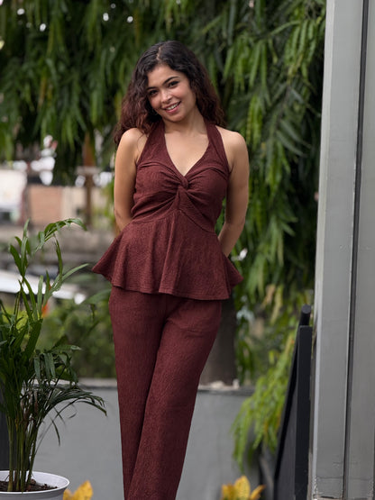 halter neck co-ord set