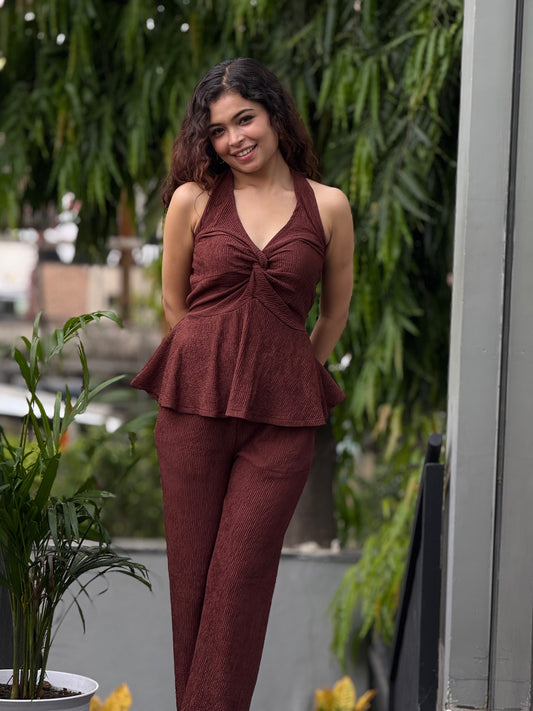 halter neck co-ord set