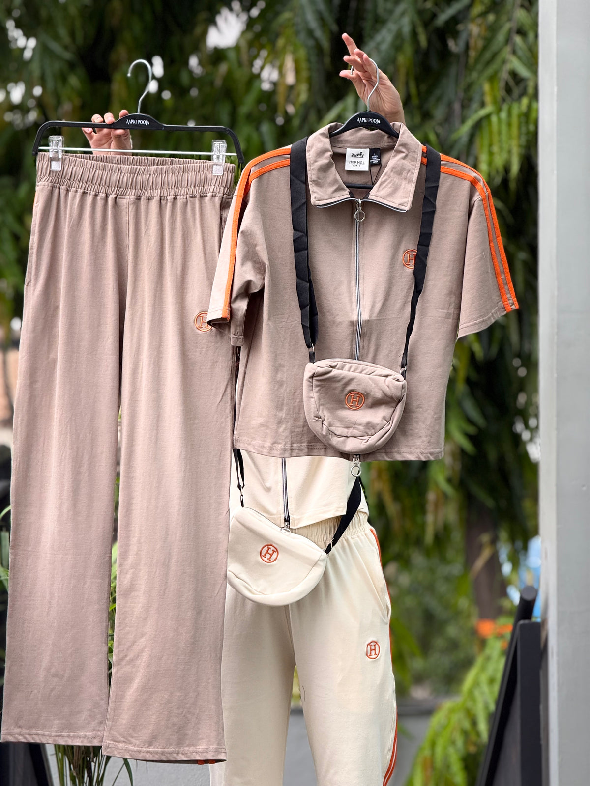 Athleisure Co-Ord Set with Sling Bag