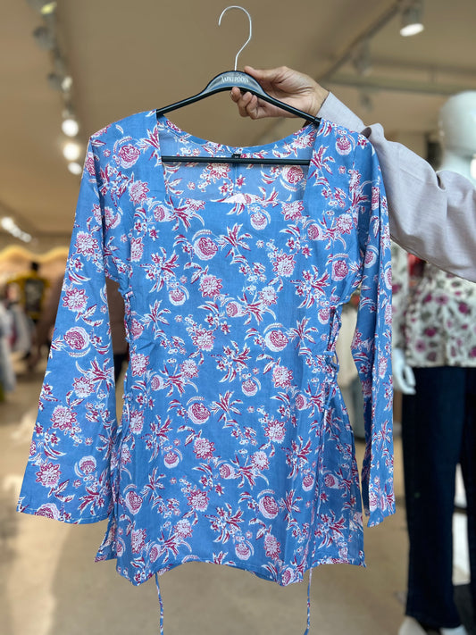 side dori full sleeve short kurti