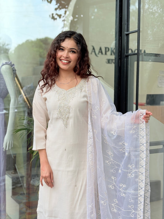 Iyory  Kurta Pant Set with Dupatta