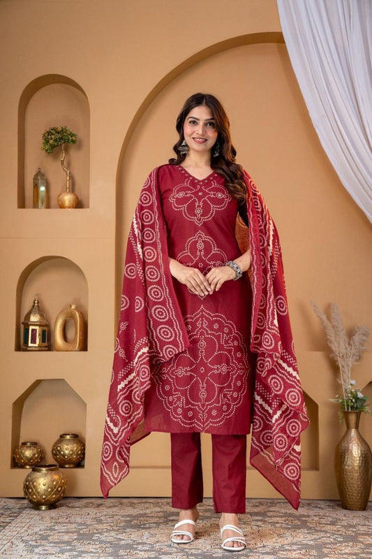 Pure cotton straight suit set