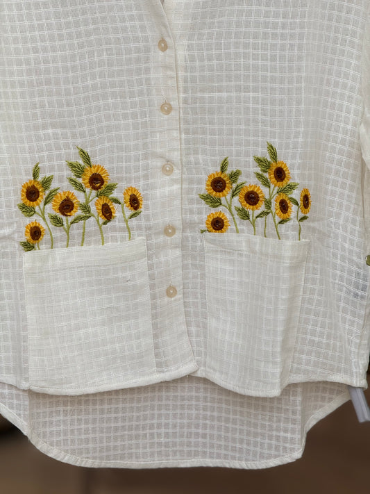 sunflower embroidered shirt