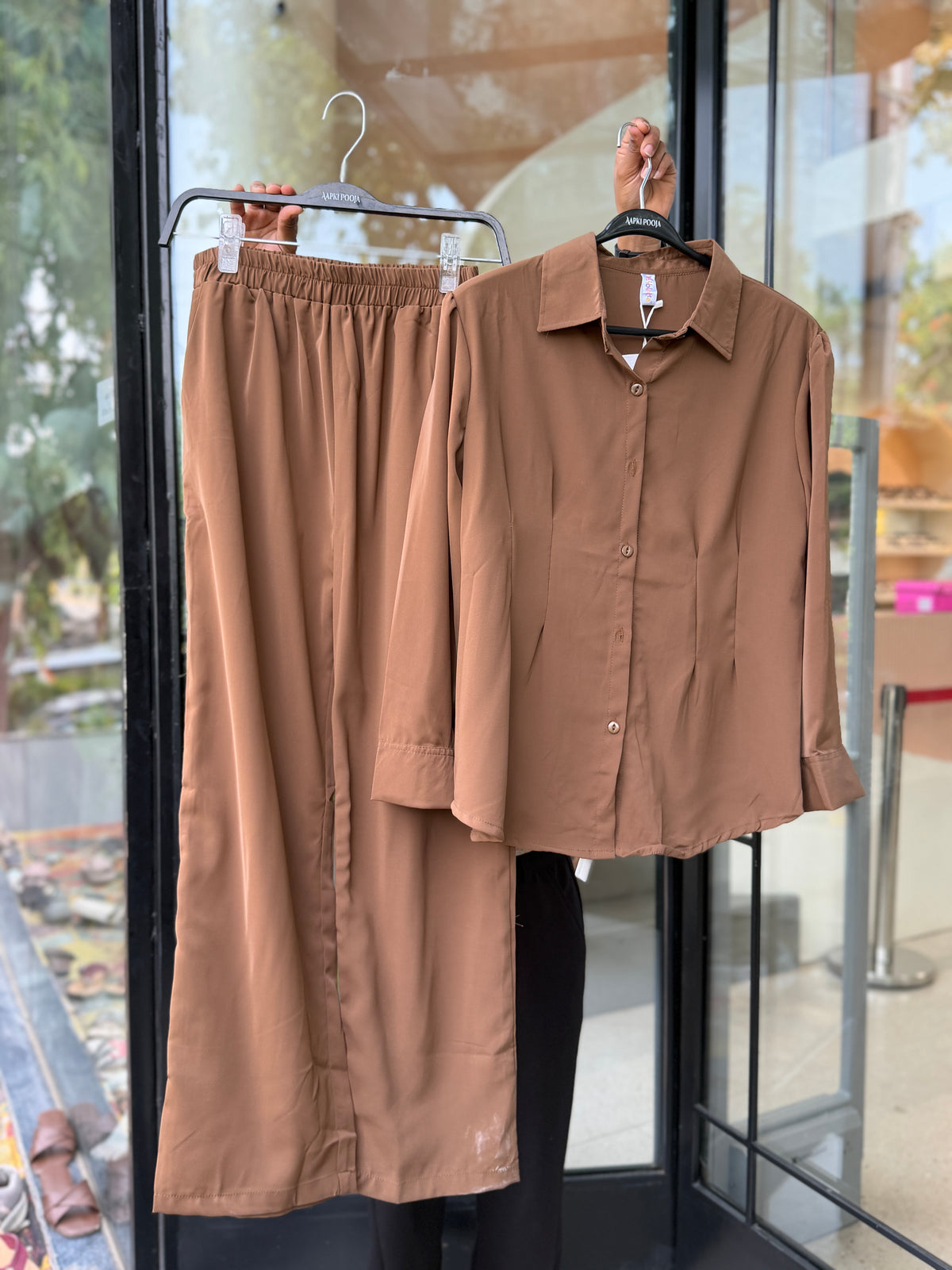 Co-ord set shirt with back dori
