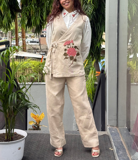 3 piece embroidered co-ord set