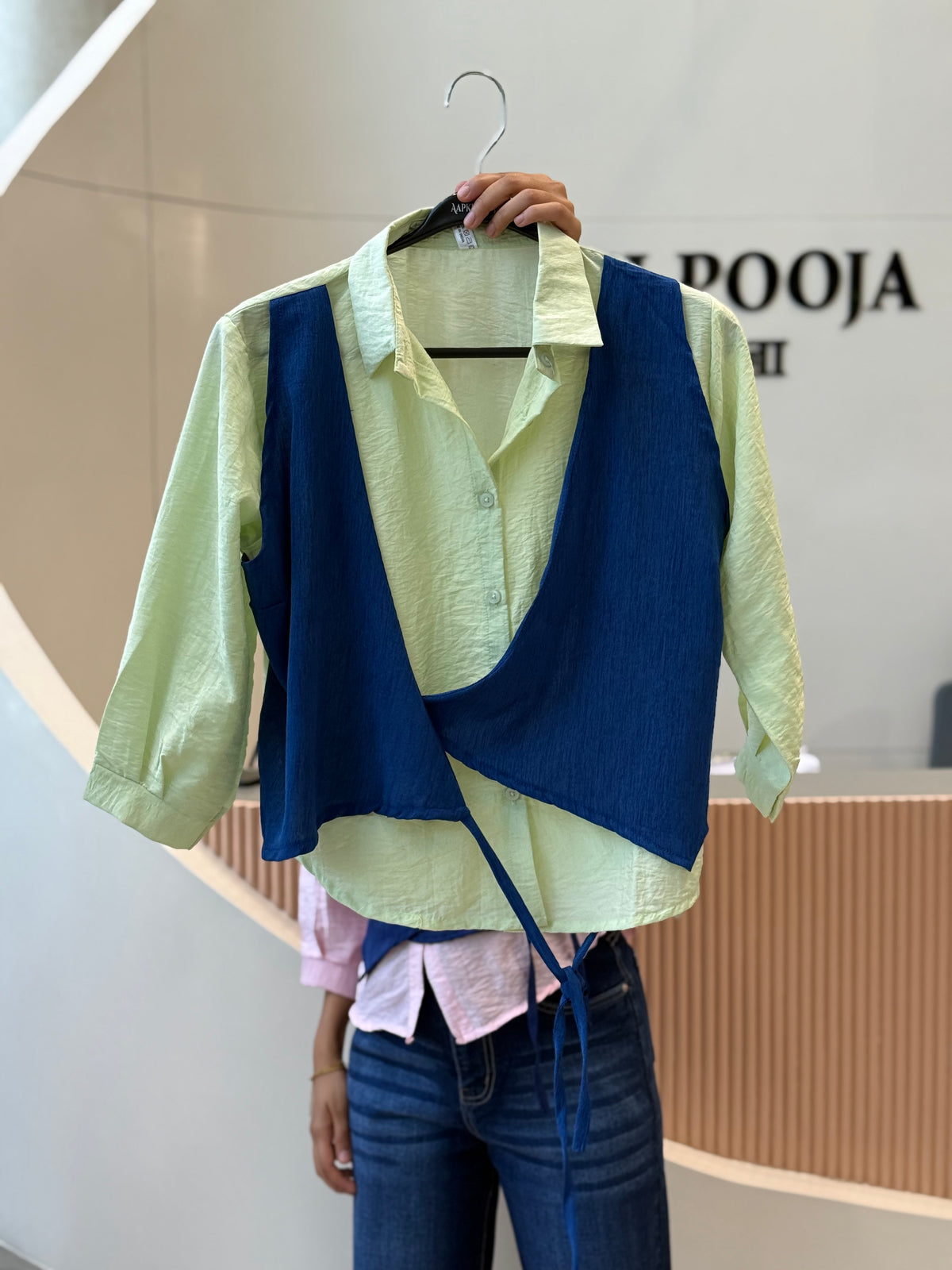 Cobalt Chic Layer shirt ￼