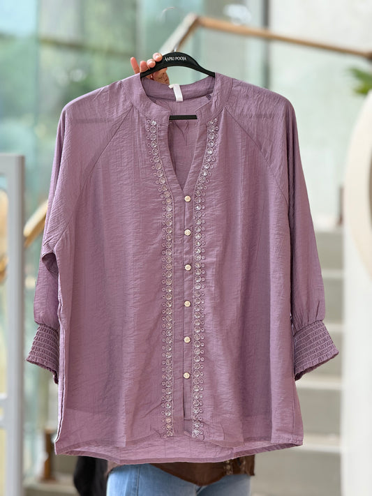 party wear button detail top