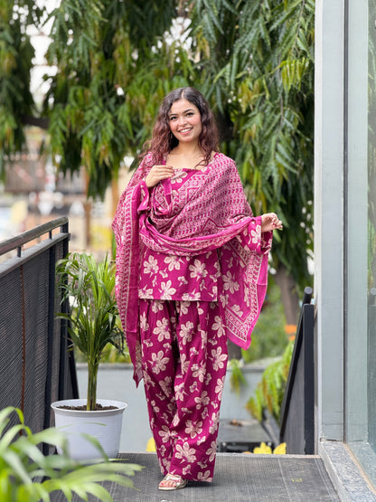 3 piece cotton farsi suit set