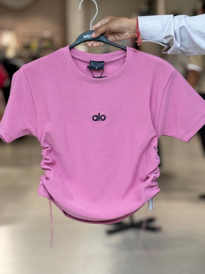 Side Ruched Active Crop Top