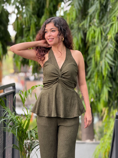 halter neck co-ord set