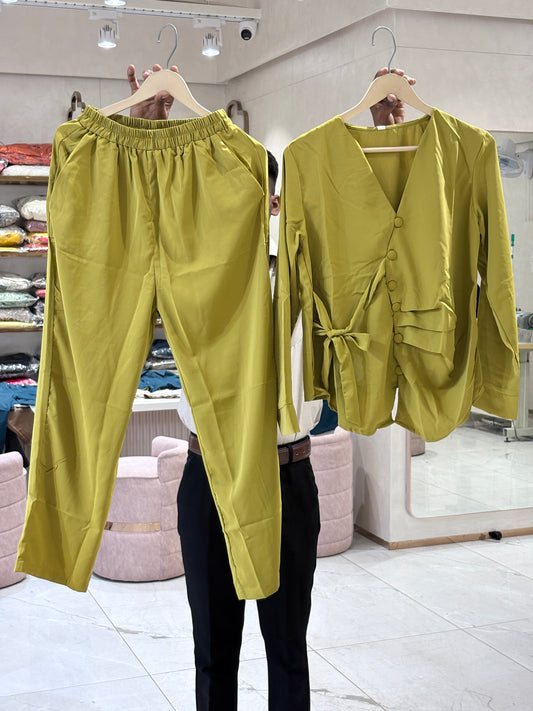 Women’s Premium  Co-ord Set | Stylish Top & Pant Set
