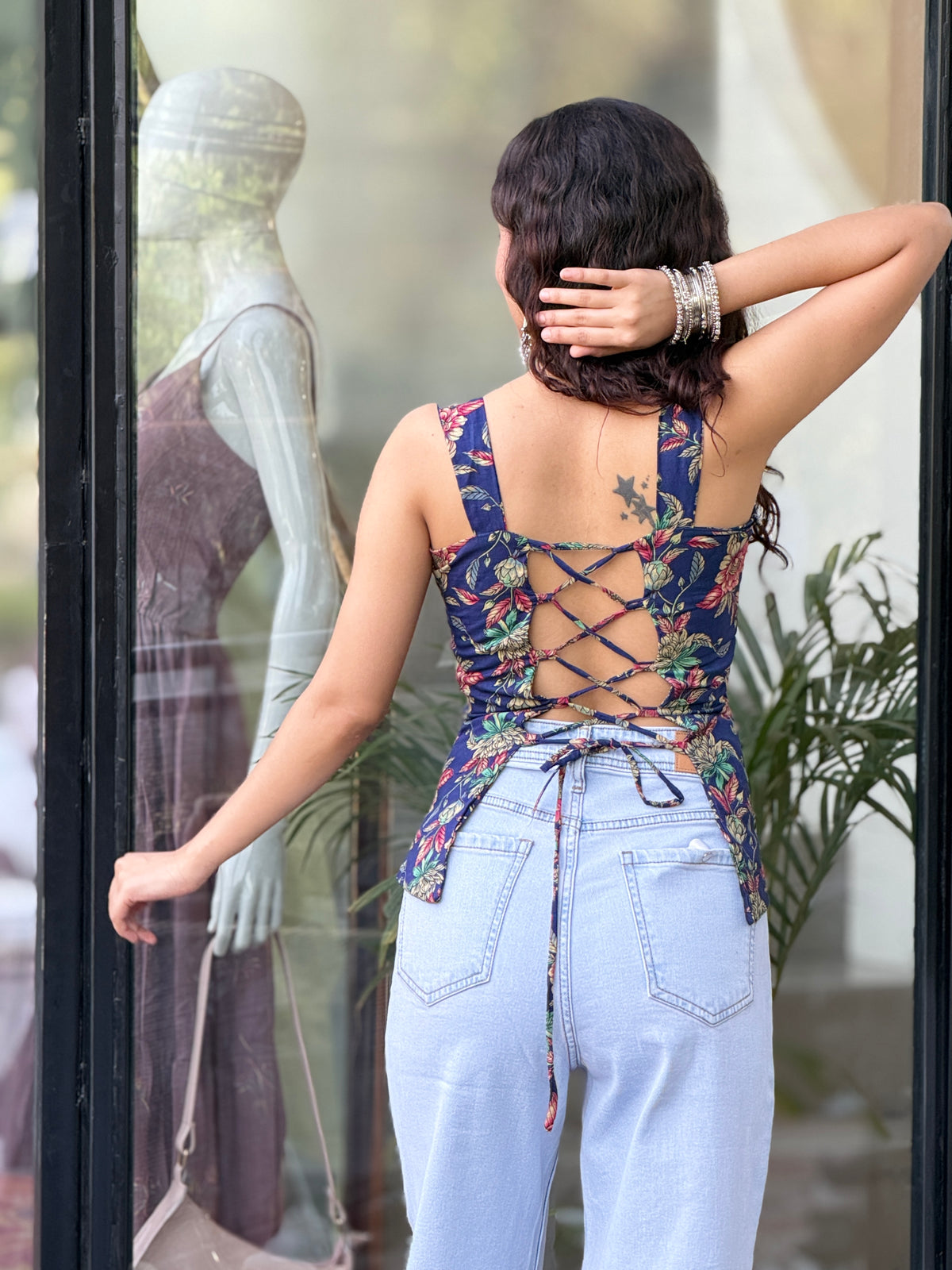 Cotton printed top