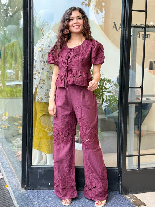 Embroidered co-ord set