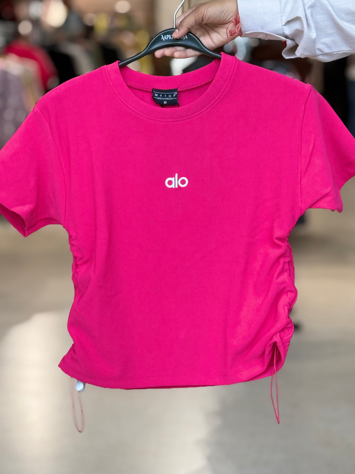 Side Ruched Active Crop Top