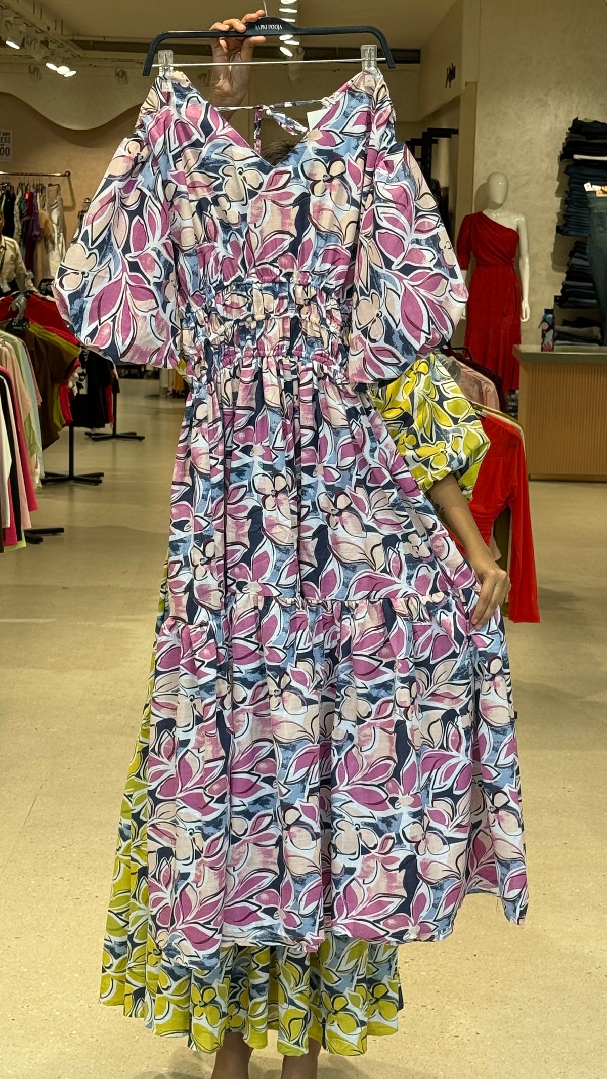 floral one piece dress