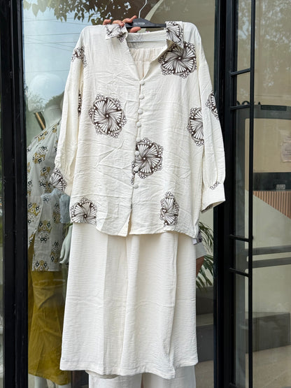 Print Shirt & Palazzo Co-Ord Set