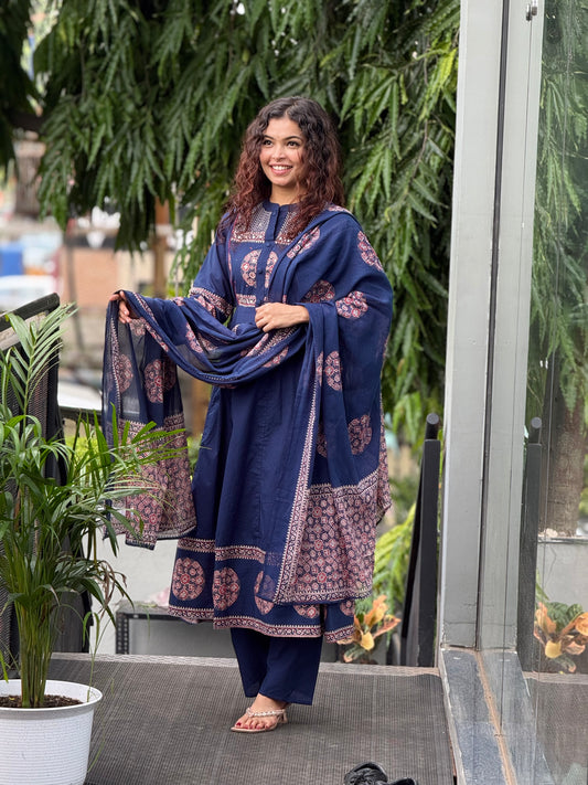 3 piece cotton party wear suit set