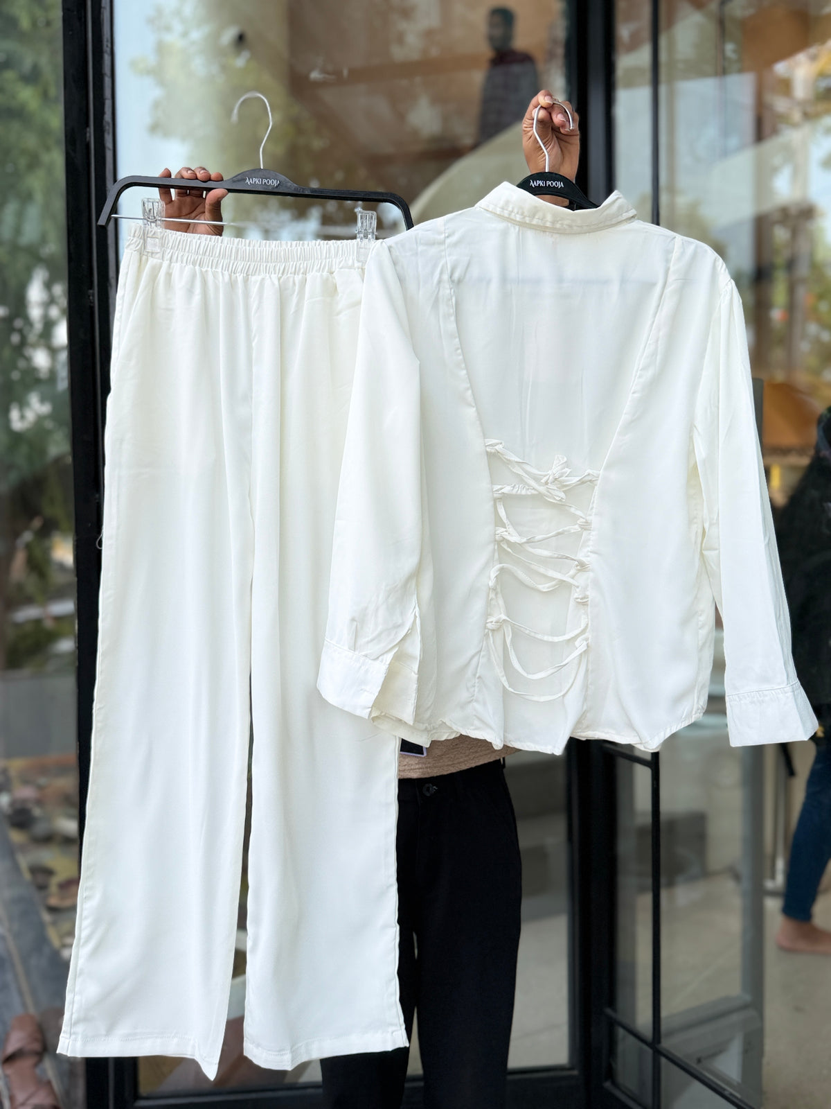 Co-ord set shirt with back dori