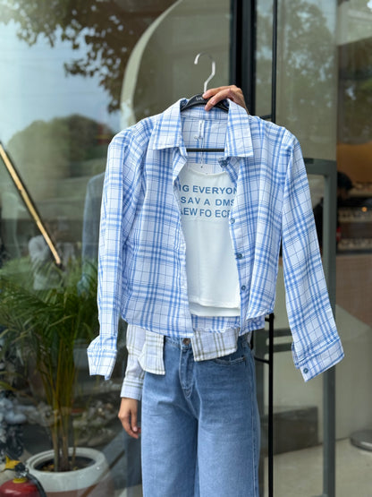 Checks shirt with inner