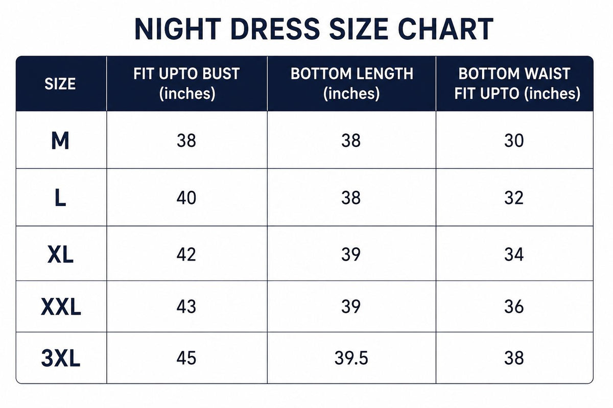 Cute Printed Padded 3-Piece Night Suit Set