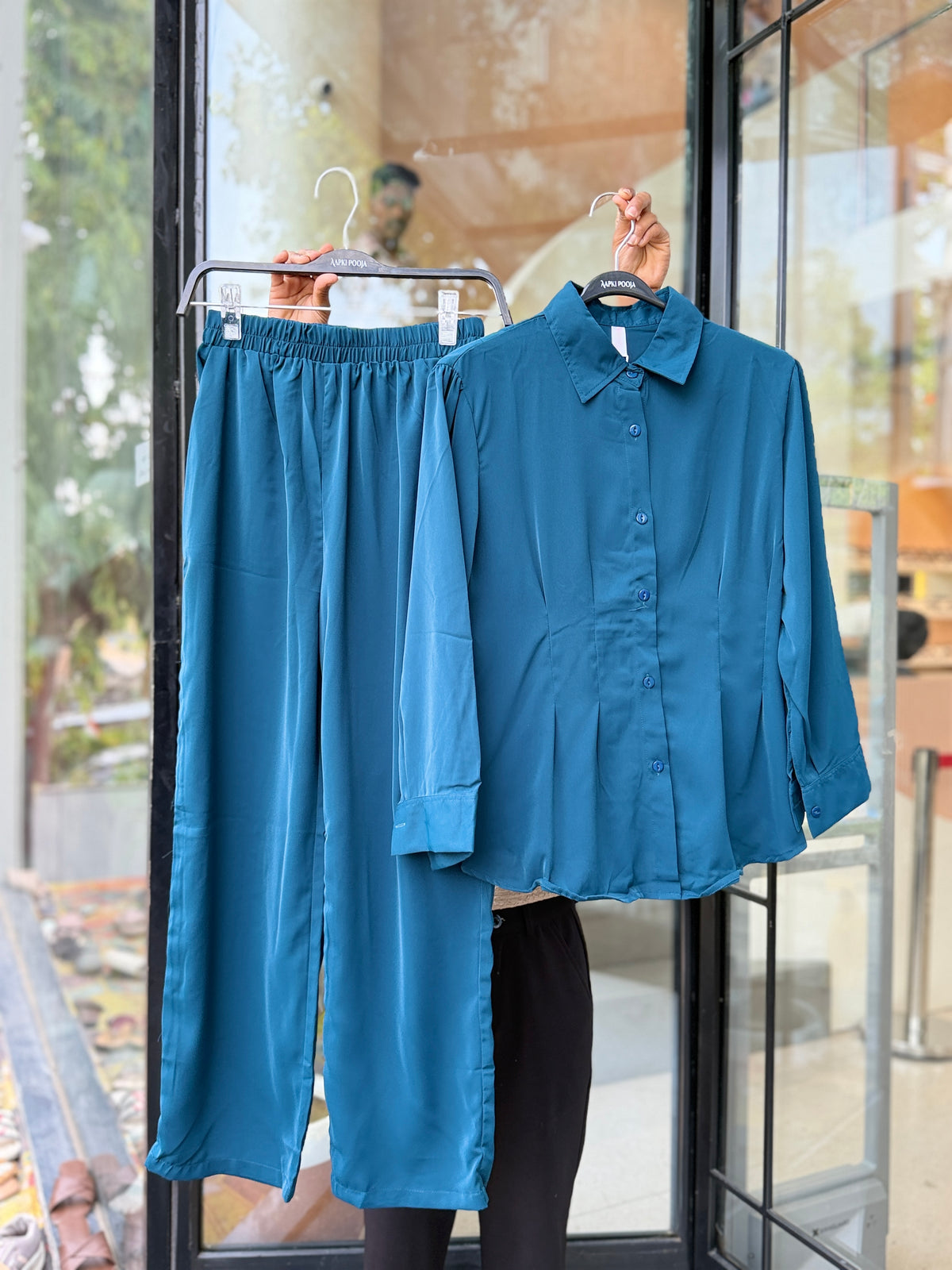 Co-ord set shirt with back dori