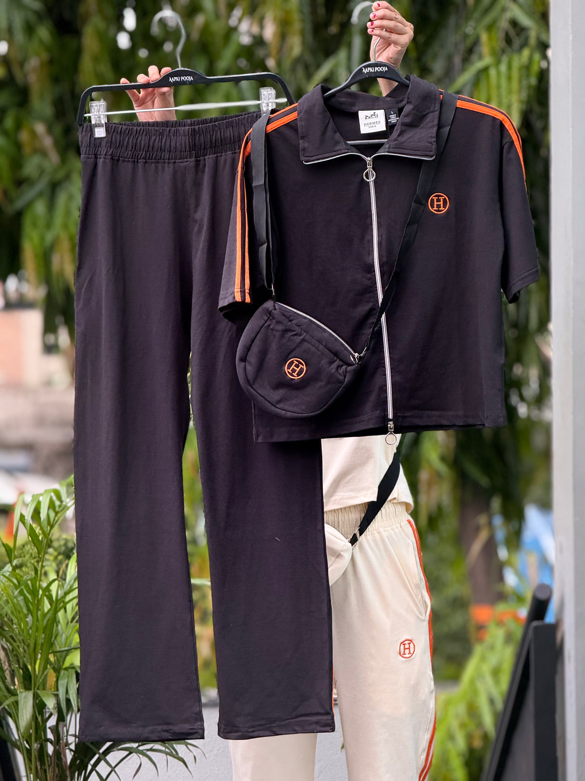 Athleisure Co-Ord Set with Sling Bag