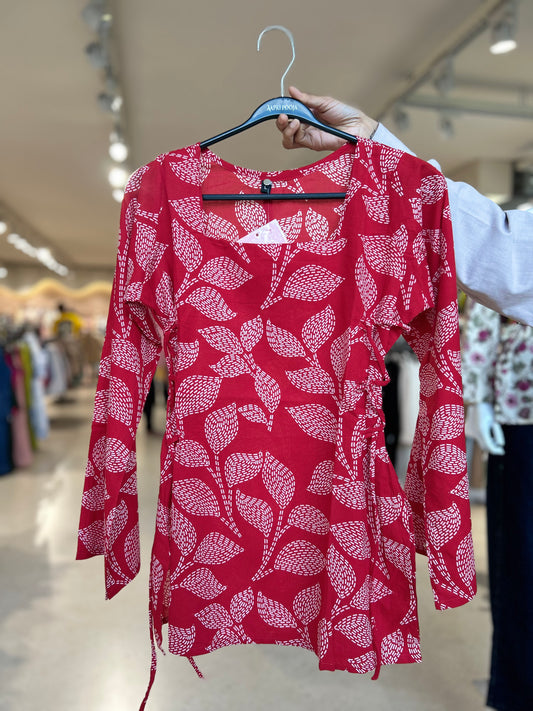 side dori full sleeve short kurti