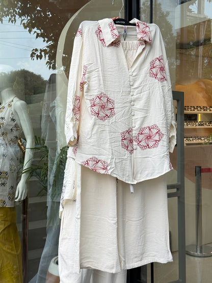 Print Shirt & Palazzo Co-Ord Set