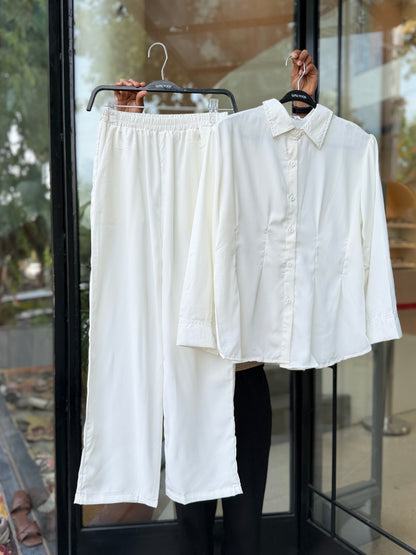 Co-ord set shirt with back dori