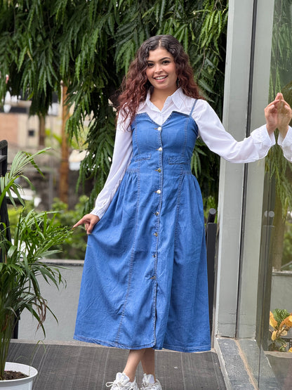 denim one piece dress