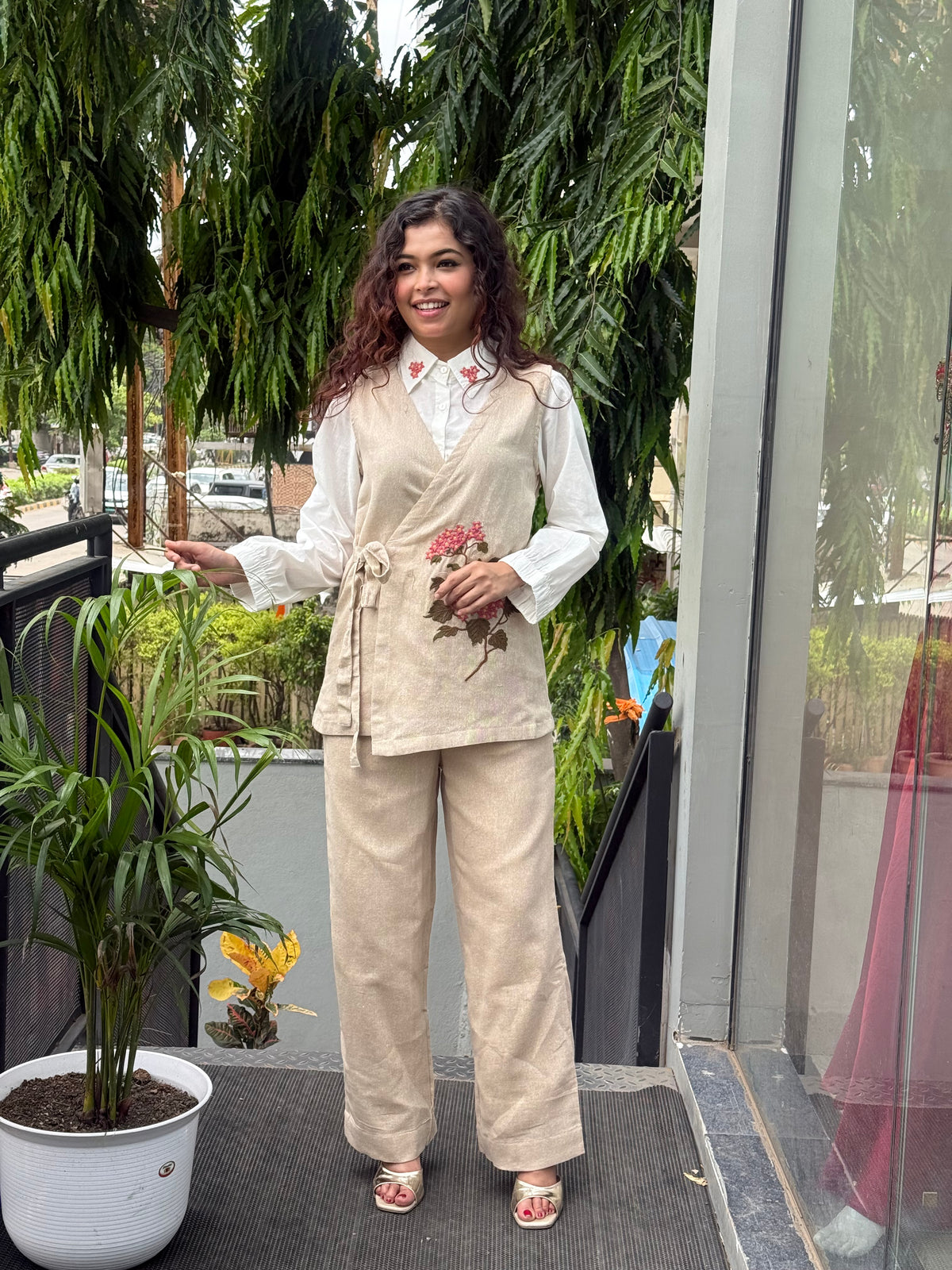 3 piece embroidered co-ord set